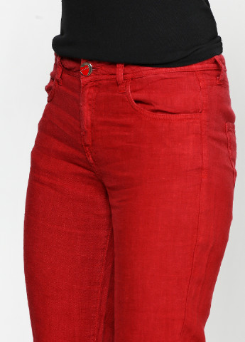 Бордовые кэжуал летние прямые брюки Madoc
