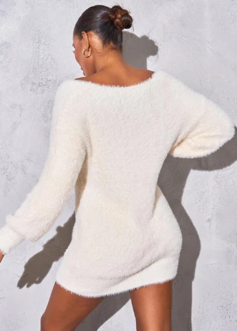 Молочна кежуал cукня сукня светр PrettyLittleThing однотонна