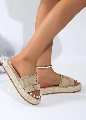 Коричневые шлепанцы SHEIN