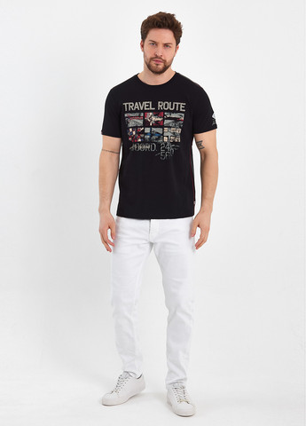 Черная футболка-футболка для мужчин Trend Collection с надписью