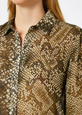 Оливкова (хакі) демісезонна блуза KOTON