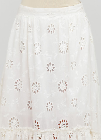Белая кэжуал однотонная юбка Tensione IN клешированная