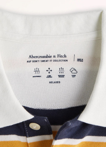 Цветная футболка-поло для мужчин Abercrombie & Fitch в полоску