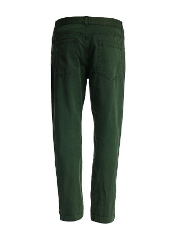 Темно-зеленые кэжуал демисезонные прямые брюки Mccrain