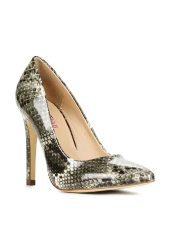 JustFab Туфли лодочки серый з искусственная кожа, германия — демисезон (22189085)