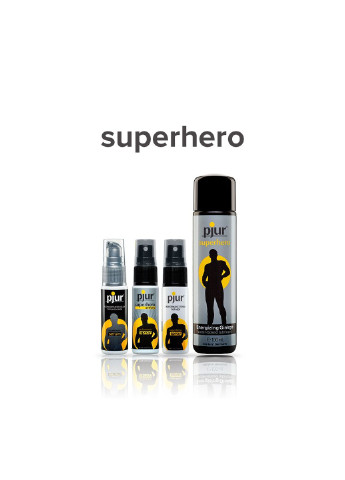 Пролонгувальний спрей Superhero Strong Spray 20 ml, з екстрактом імбиру, всотується в шкіру Pjur (255169408)