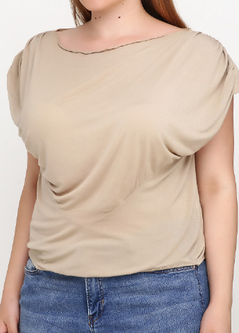 Бежевая летняя блуза Oblique
