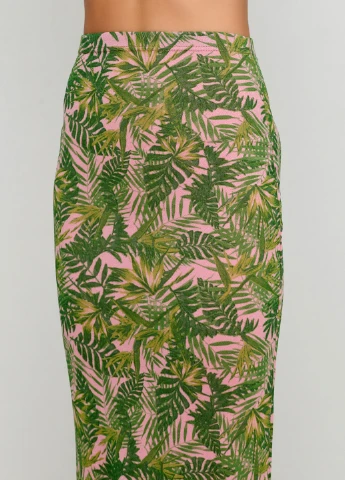 Розовая с рисунком юбка Boohoo