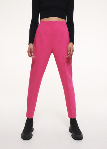 Розовые кэжуал демисезонные зауженные, укороченные брюки Reserved