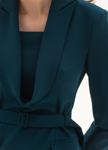 Изумрудное деловое, кэжуал платье платье-жакет BGL однотонное