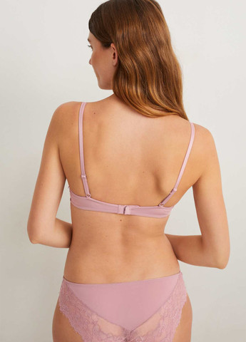 Світло-рожевий балконет бюстгальтер C&A з кісточками поліамід, мереживо