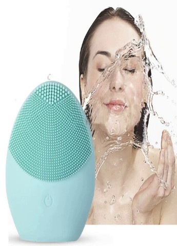 Електрична силіконова міні щітка-масажер для чищення обличчя з індивідуальним налаштуванням очищення (164984887) Синій Francesco Marconi (209509604)