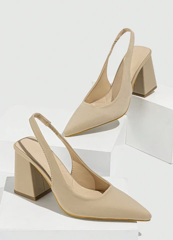 SHEIN Туфлі слінгбекі кремовий з текстиль, китай — демісезон (342964936)