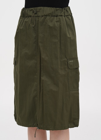 Зеленая кэжуал однотонная юбка S.Oliver карго