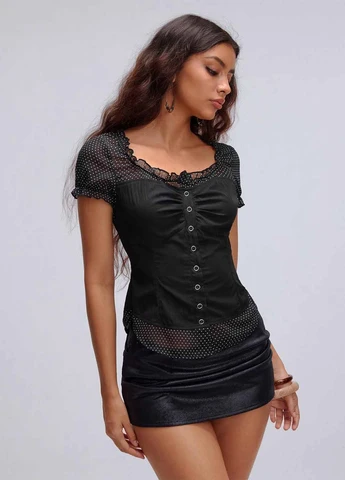 Чорна блуза SHEIN