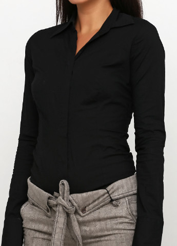 Блуза-боди Dondup блуза-боди однотонные чёрные кэжуалы