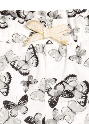 Шорты H&M бабочки белые кэжуалы