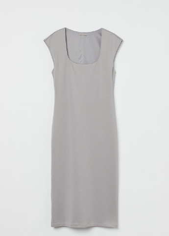 Світло-сіра кежуал плаття, сукня H&M однотонна