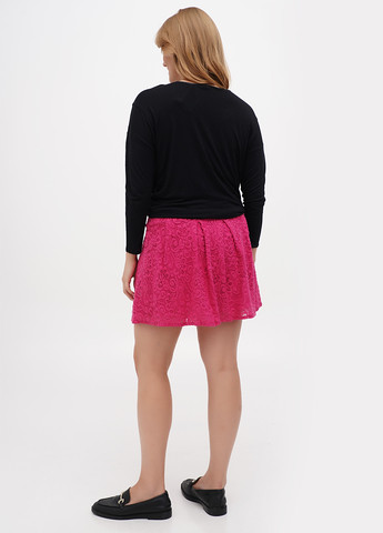 Фуксиновая кэжуал однотонная юбка Sassofono а-силуэта (трапеция)