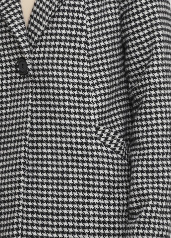 Черно-белое демисезонное Пальто однобортное New Collection