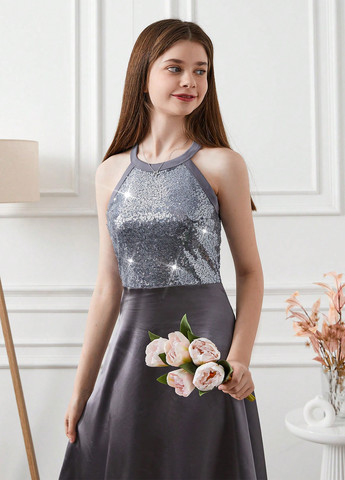 Серое платье SHEIN (316776719)