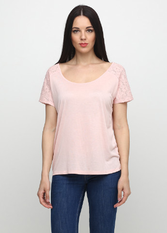Розовая летняя футболка Ellos