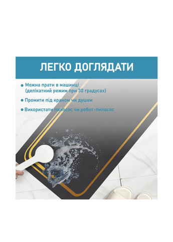 Килимок для ванної та кухні (2 шт.) 50х80 см,50х120 см Aquarius (322338842)