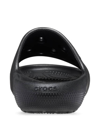 Черные пляжные, домашние, кэжуал шлепанцы Crocs с логотипом, с перфорацией