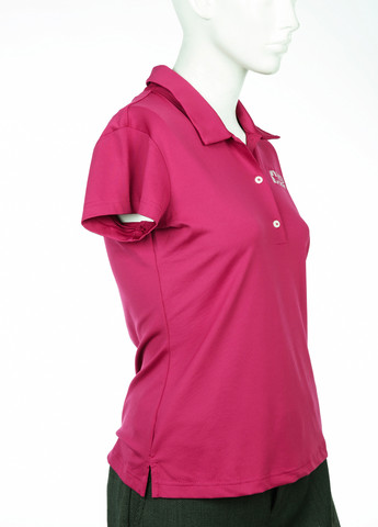 Фуксиновая (цвета Фуксия) женская футболка-поло adidas с надписью