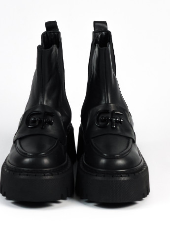 Зимние ботинки челси на платформе кожа Aquamarin