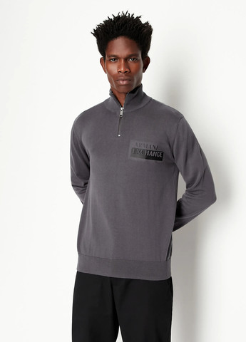 Сірий демісезонний светр джемпер Armani Exchange