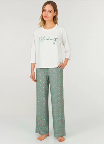 Комбинированная всесезон пижама (лонгслив, брюки) лонгслив + брюки Ellen