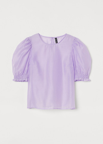Бузкова блуза з об'ємними рукавами H&M