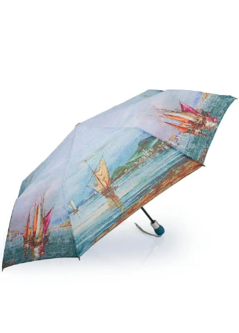Блакитна жіночий складаний парасолька напівавтомат 101 см Zest (194321606)