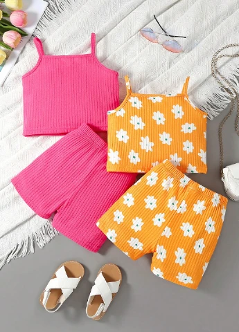 Комбінований літній комплект (майка, шорти) (2 шт.) SHEIN