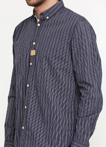 Темно-синяя кэжуал рубашка в полоску Blend с длинным рукавом
