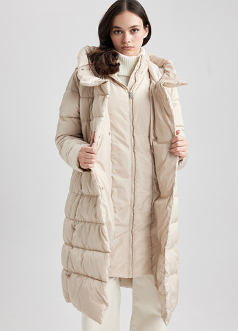 Світло-бежева зимня куртка DeFacto