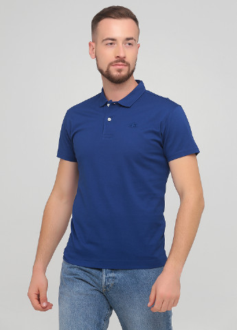 Темно-синяя футболка-поло для мужчин La Martina однотонная
