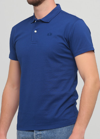 Темно-синяя футболка-поло для мужчин La Martina однотонная