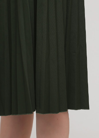 Темно-зеленая джинсовая однотонная юбка Nyden плиссе, клешированная