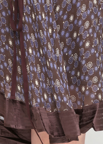 Коричневая кэжуал цветочной расцветки юбка Patrizia Pepe мини