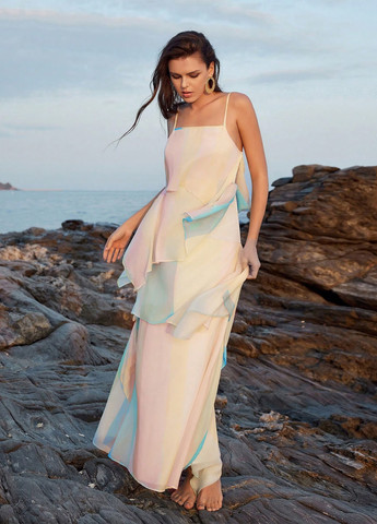 Комбінована кежуал сукня а-силует SHEIN колор блок