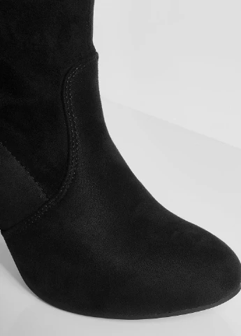Осенние высокие ботинки на блочном каблуке Boohoo из искусственной замши