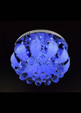 Люстра потолочная с цветной LED подсветкой с пультом 2166/350 Хром 23х35х35 см. Handmade (234539521)