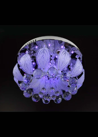 Люстра потолочная с цветной LED подсветкой с пультом 2166/350 Хром 23х35х35 см. Handmade (234539521)