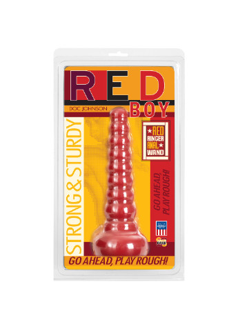 Анальная пробка-втулка Red Boy - Red Ringer Anal Wand, макс. диаметр 4,5см Doc Johnson (254973677)