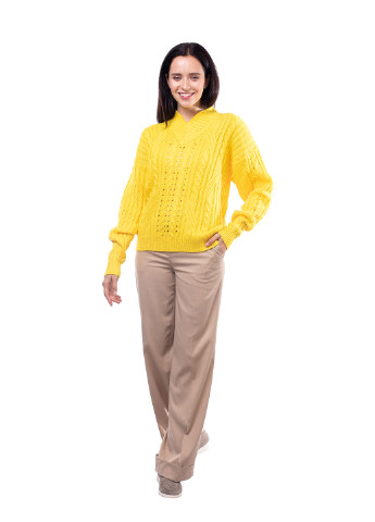 Желтый демисезонный пуловер пуловер Bakhur