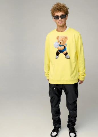 Жовтий світшот чоловічий oversize /no flis/ YAPPI (252258833)