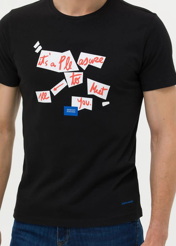 Чорна футболка Pierre Cardin