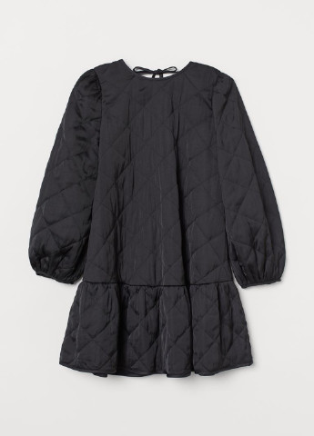 Черное платье H&M однотонное